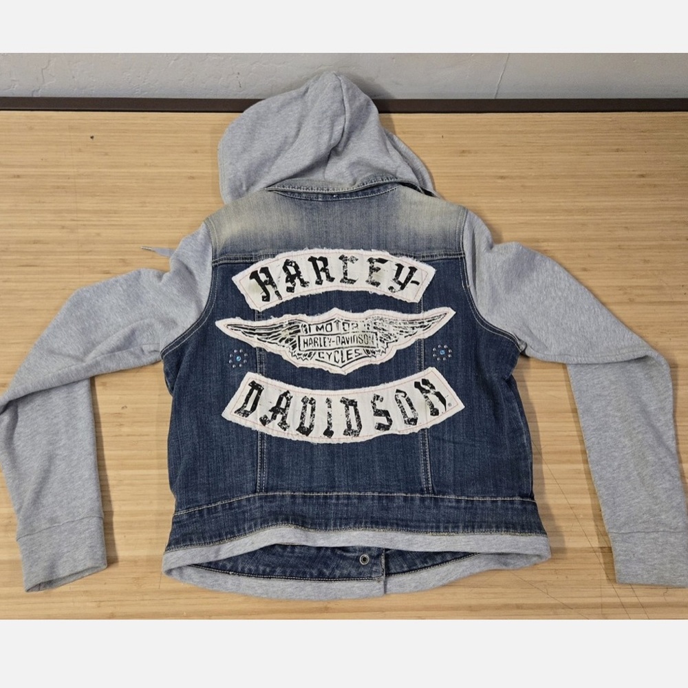 Harley Davidson denim jacket.